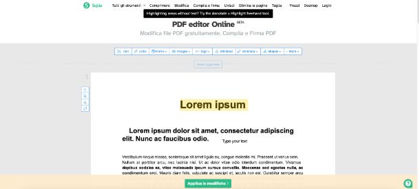 Sejda PDF editor Online