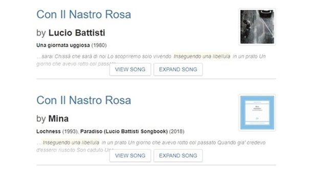 Song Search titolo canzone