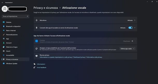 come disattivare cortana windows 11