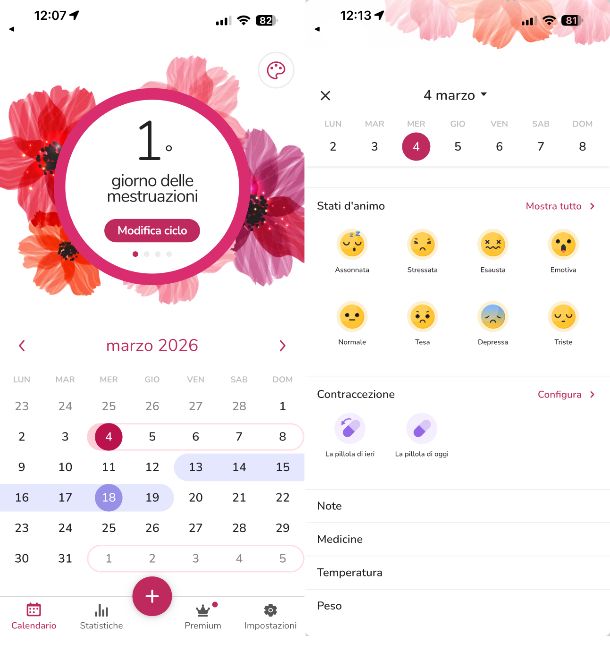 Calendario Ciclo Mestruale