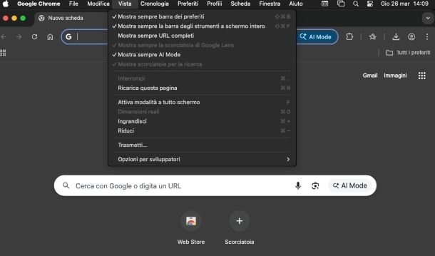 Come visualizzare Preferiti Chrome su Mac