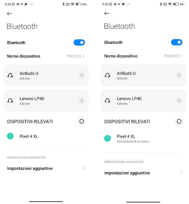 Bluetooth e AirDrop