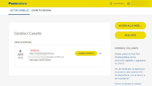 Come rinnovare PEC Poste Italiane