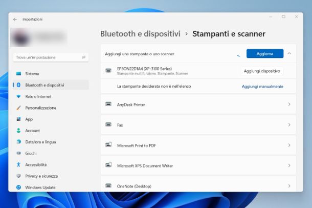 Programmi per scanner predefiniti