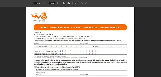 Come trasferire credito WIND TRE da SIM disattivata
