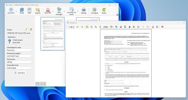 Programmi per scansione
