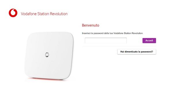 come entrare nella vodafone station revolution