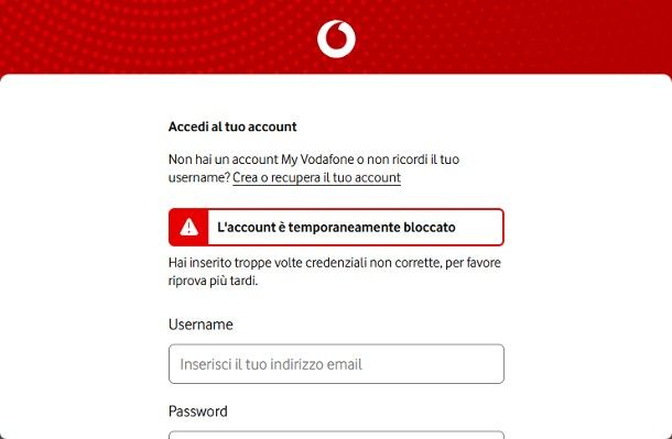 Come sbloccare profilo MyVodafone: accesso