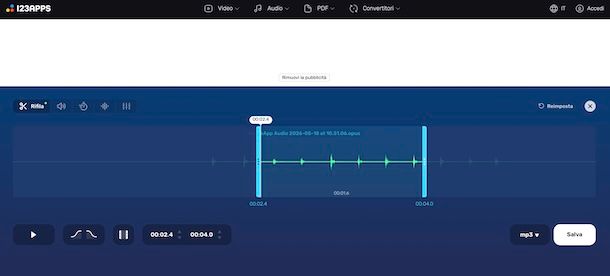 Taglia audio di 123apps