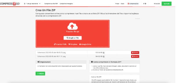 Come creare file ZIP online