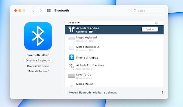 AirPods su Mac