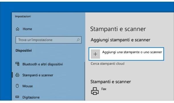 Stampanti e scanner Windows