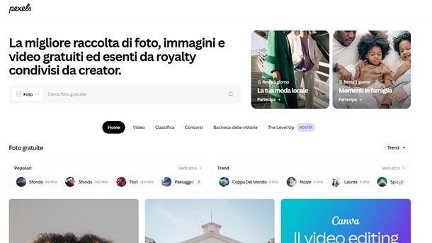 Pexels foto e immagini