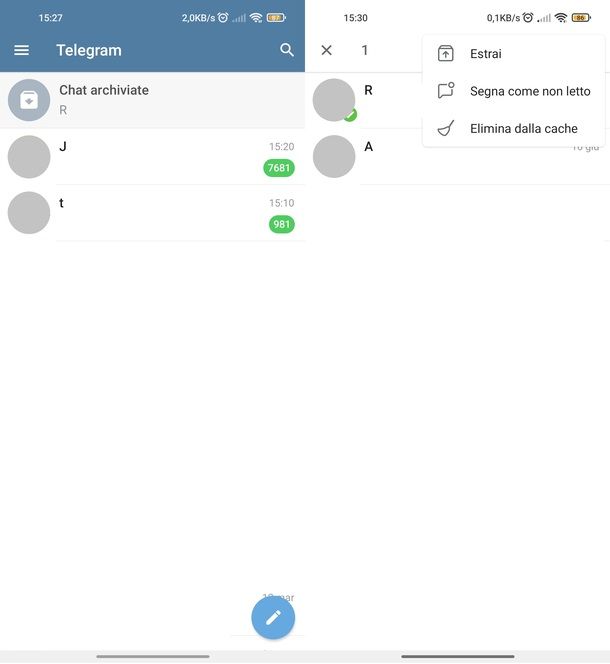 Telegram app Android