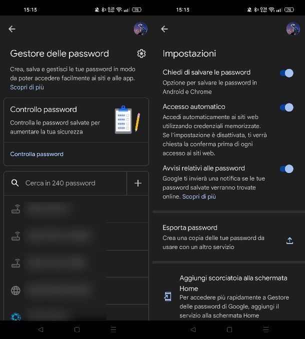 Come gestire le password su Android