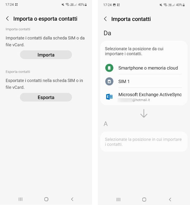 Come spostare i numeri dalla SIM al telefono Samsung