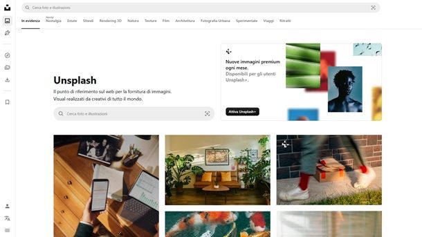 Unsplash immagini da scaricare