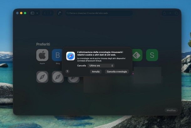 Come cancellare cronologia Safari