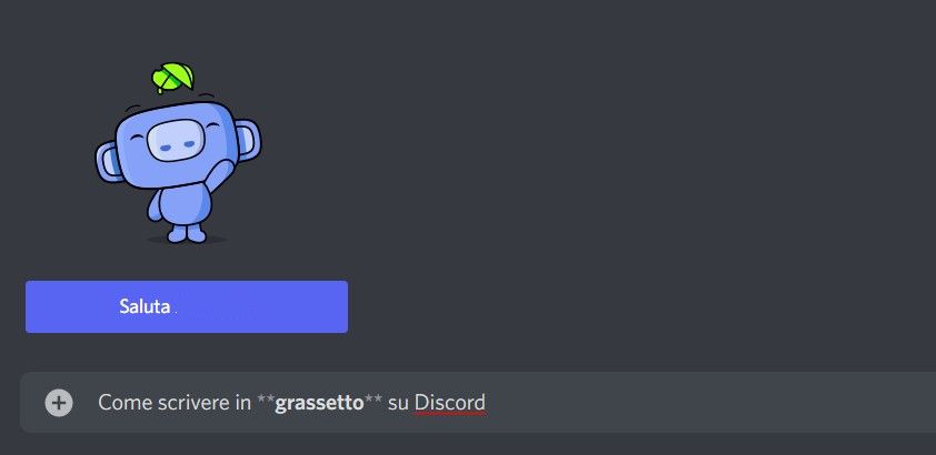 come scriverein grassetto il testo di un messaggio su Discord