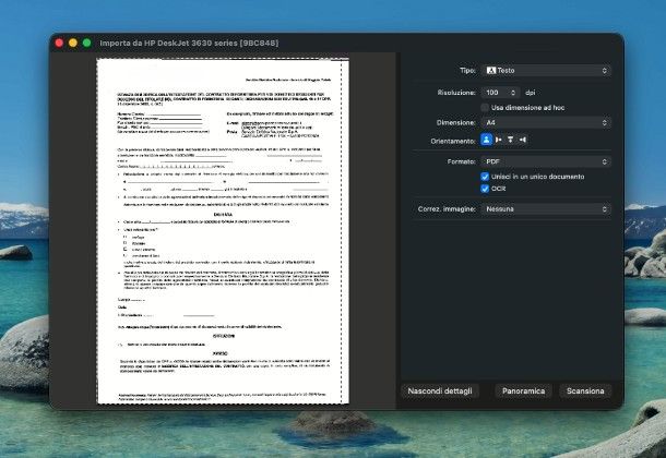 Programmi per scansione
