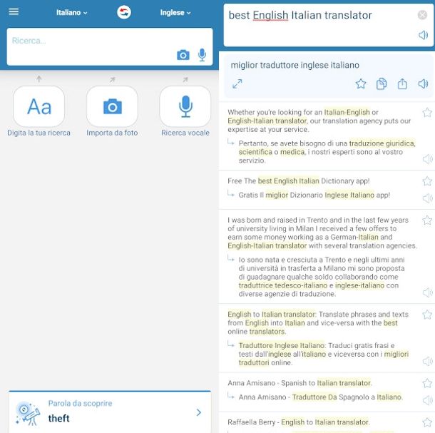 traduzione con app reverso