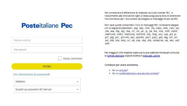 Come rinnovare PEC Poste Italiane