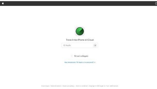 Trova iPhone di iCloud