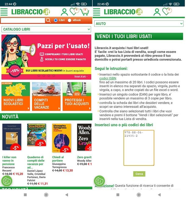 app per vendere libraccio