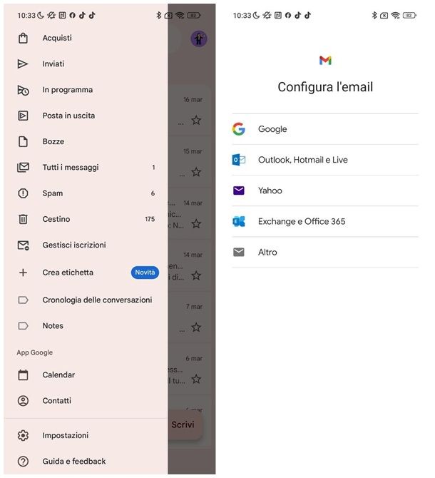 App per email Android
