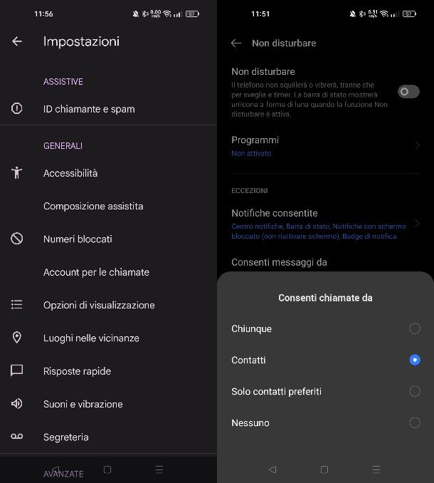 Blocco predefinito di Android