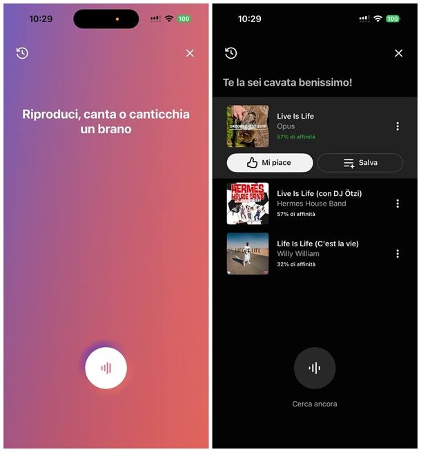 App per riconoscere le canzoni