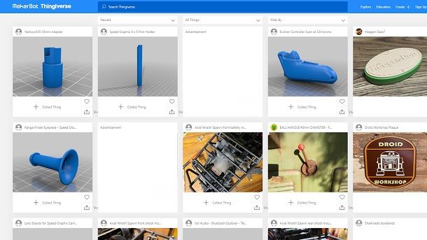 Thingiverse Siti per stampe 3D