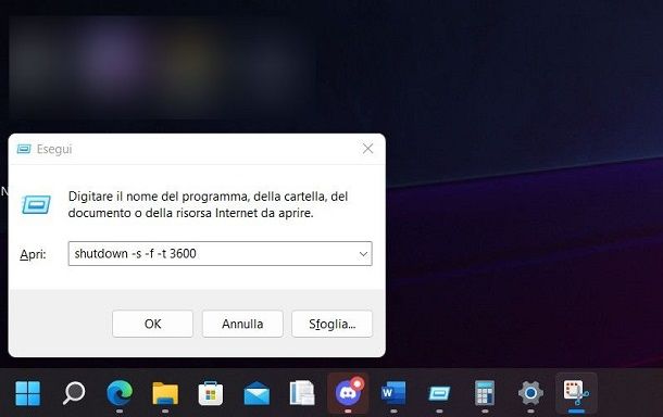 Come fare spegnimento programmato Windows 11