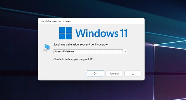 Come spegnere completamente Windows 11