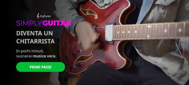 schermata iniziale app Simply Guitar