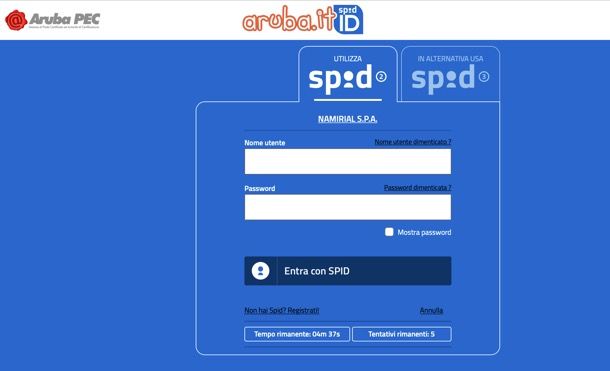 SPID Aruba ID Professionale