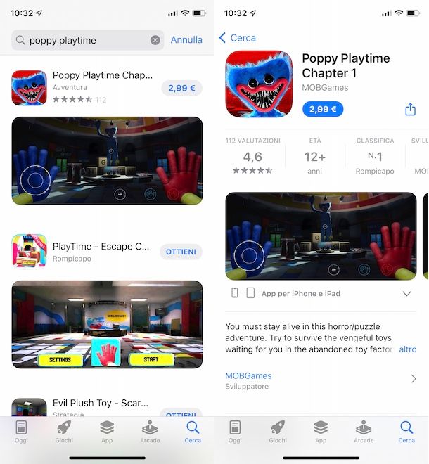 Poppy Playtime su iPhone