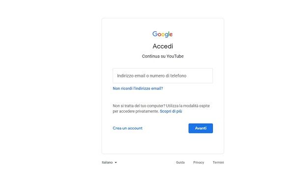accesso google