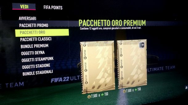 Pacchetti Oro Premium FIFA