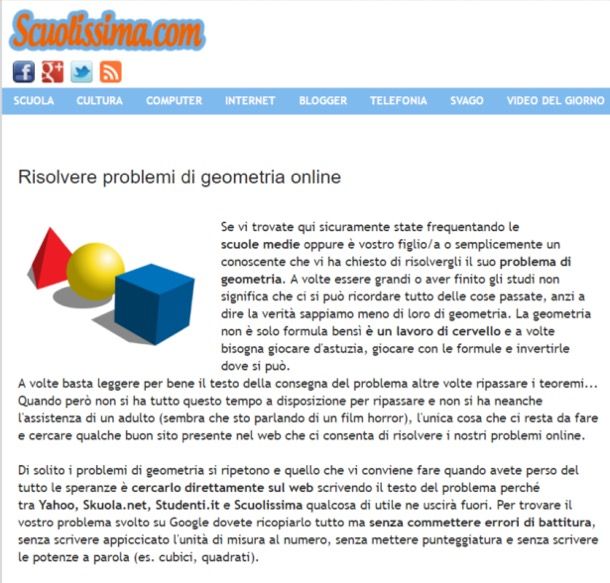 Come risolvere problemi di geometria