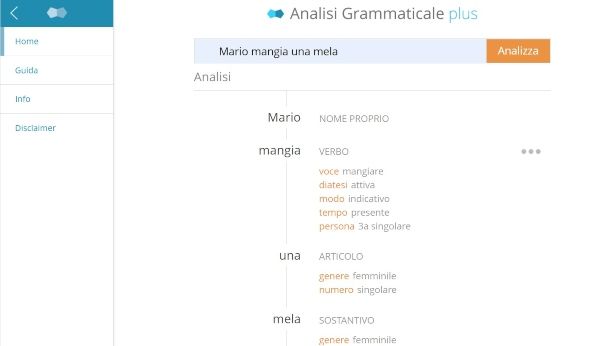 Analisi grammaticale Plus