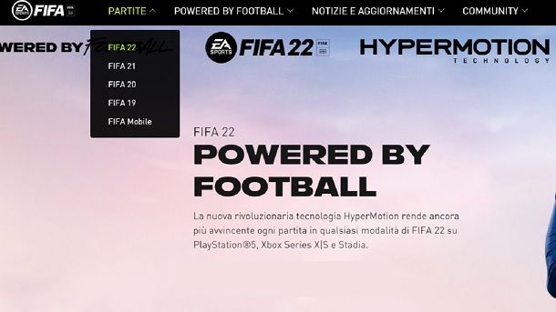 FIFA 22 Sito ufficiale