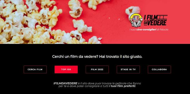 Interfaccia sito ifilmdavedere.it