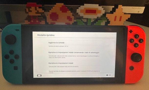 Come avviare Nintendo Switch in modalità provvisoria
