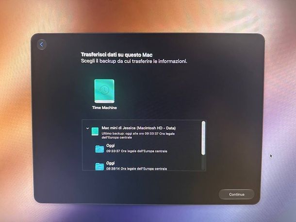Come ripristinare Mac da Time Machine