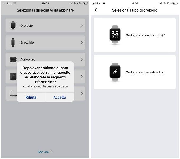 Come collegare l'orologio Xiaomi al telefono: iPhone