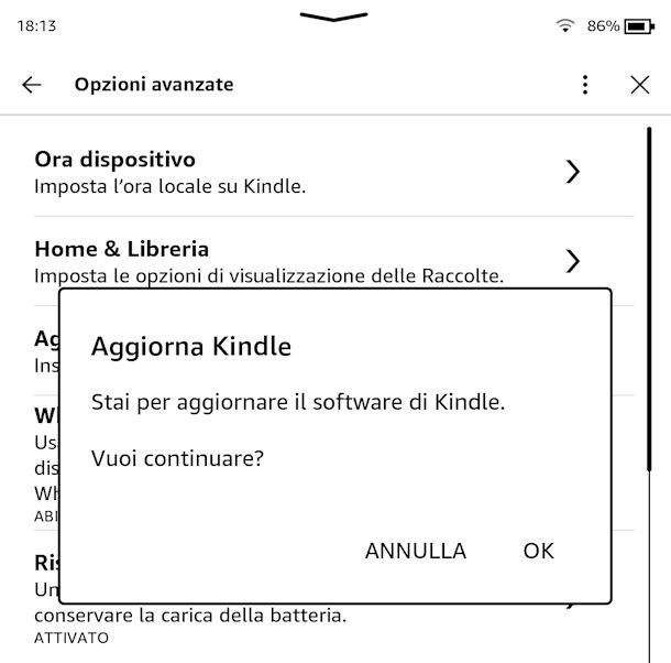 Come aggiornare Kindle