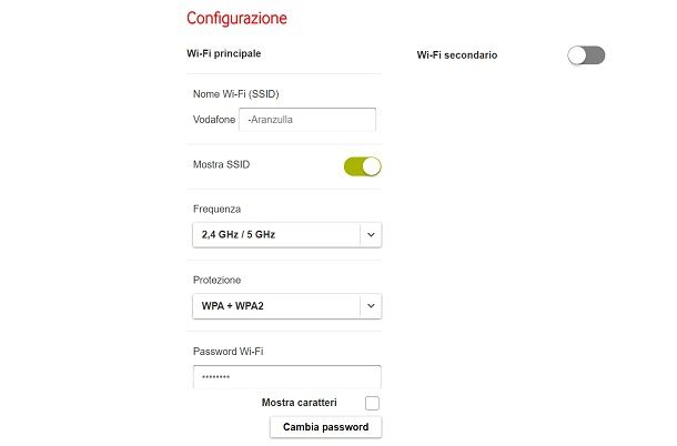 Come ripristinare password Vodafone Station