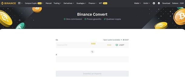 binance prelievo