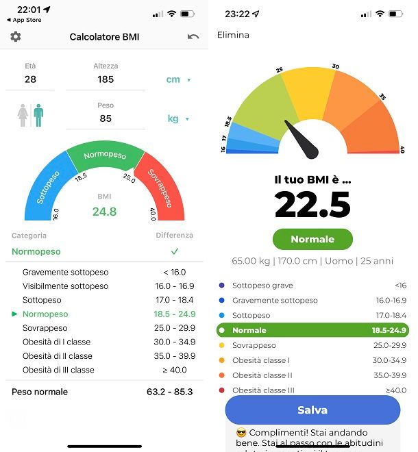 App per calcolo BMI